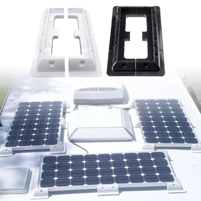 

P5ED No Drill Solar Panel Mount Brackets Support Kit ABS Corner Bracket Kit Easy Installation Solar Panel Mounting Bracket