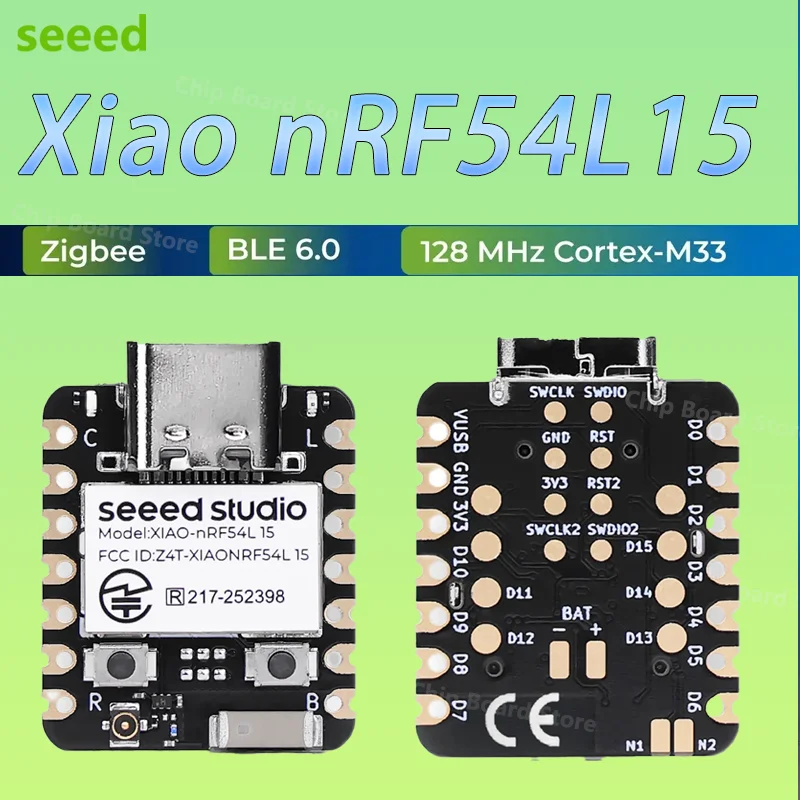 

New Seeed XIAO nRF54L15/nRF54L15 Sense 128 МГц Arm Cortex-M33 BLE 6.0 Matter Thread Zigbee 16GPIO USB Type-C Зарядка аккумулятора