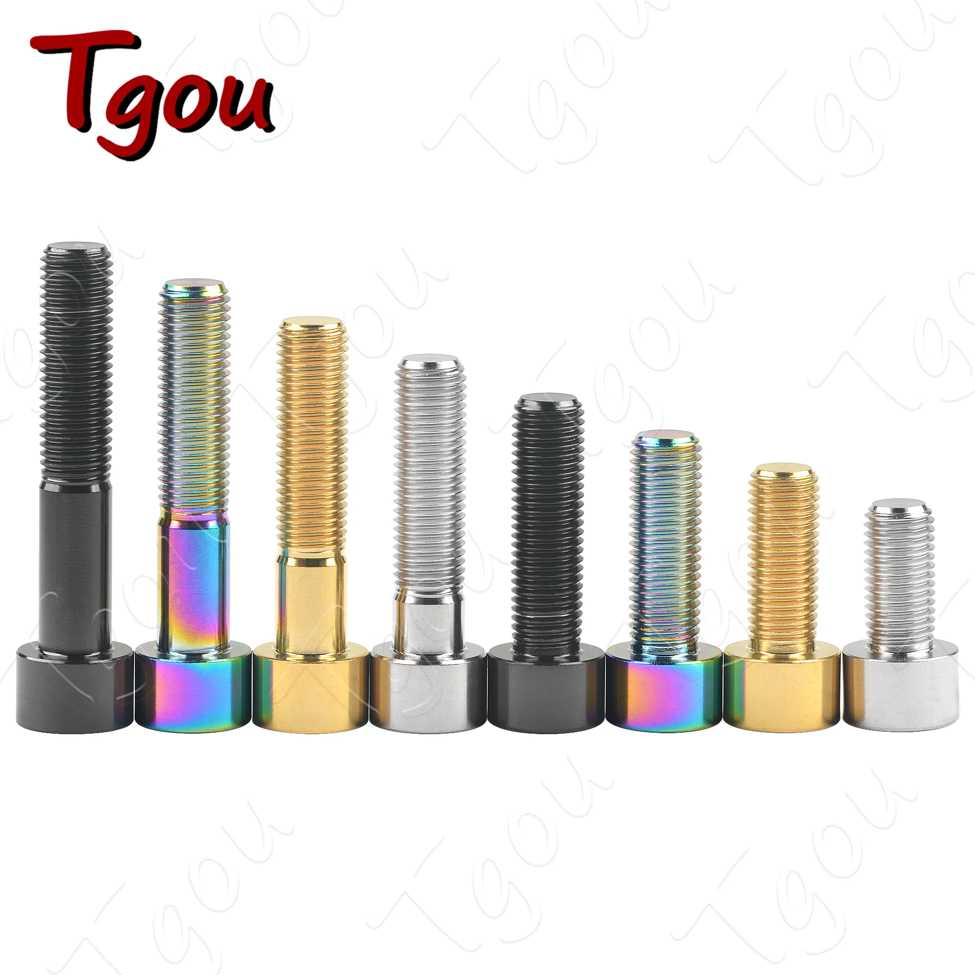 Tgou Titanium Bolt M10x20 25 30 35 40 45 50 55 60mm Pitch 1.25/1.5mm Allen Key Head Screws for Motorcycle Car