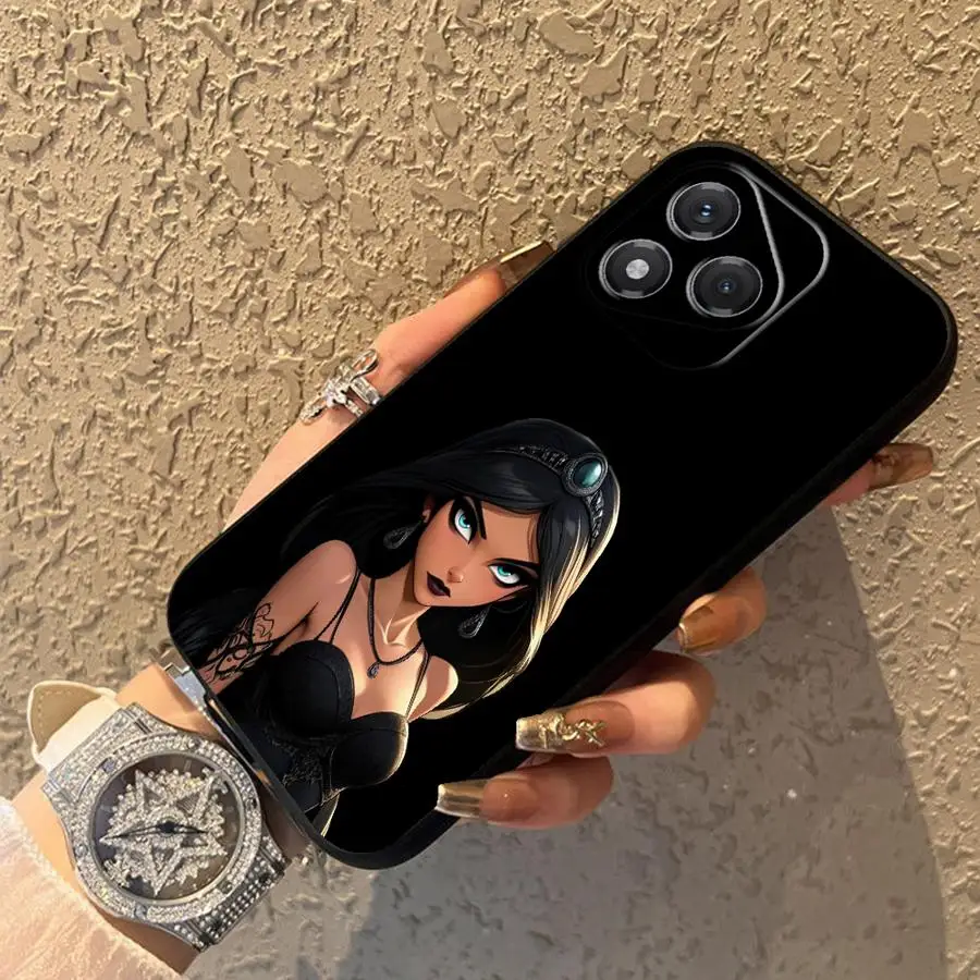 ディズニー タトゥー アリエル プリンセス クール ソフト バックフォンカバー ケース Honor X7 X9a 90 Lite X9c X7a X9 X8 8X 70用