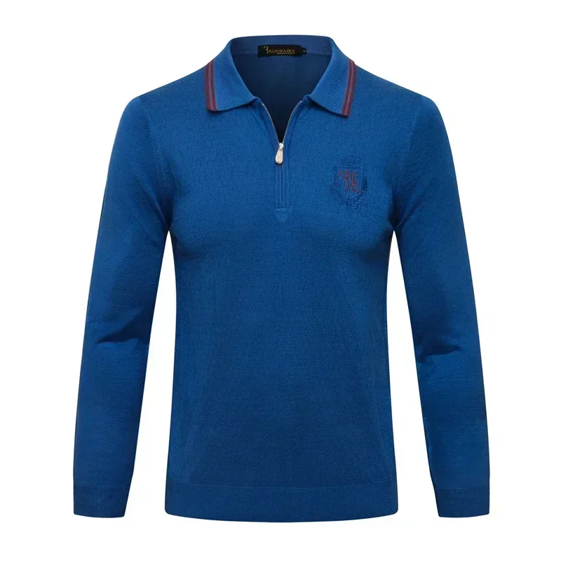 BILLIONAIRE OECHSLI Sweater wool men's 2025 new warm casual Comfortable work elasticity embroidery high quality size M-5XL