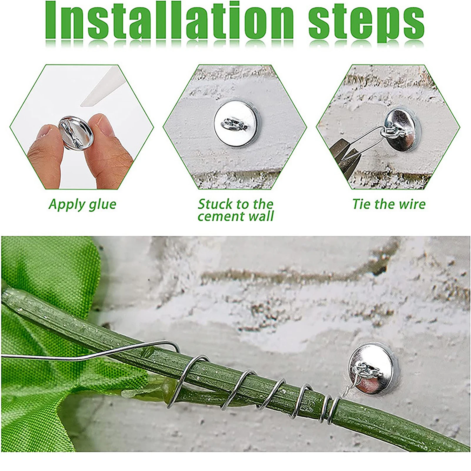 50/100pcs Plant Fixed Anchor Vine/climbing Plant Fixed Anchor Anti Rust Ultra Light Aluminum Alloy Design Anchor Gardening Tools #2