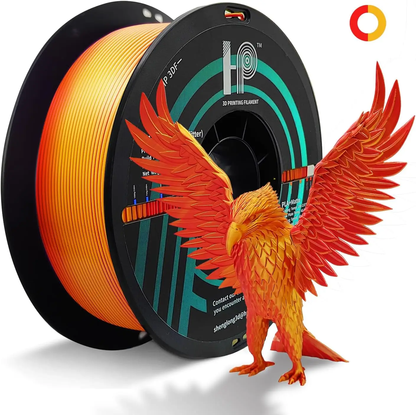 

Нить для 3D-принтера HP3DF PLA, смесь 2 цветов, 1 кг, 1,75 мм, гладкая шелковистая блестящая поверхность 3D-нить, подходит для принтеров FDM