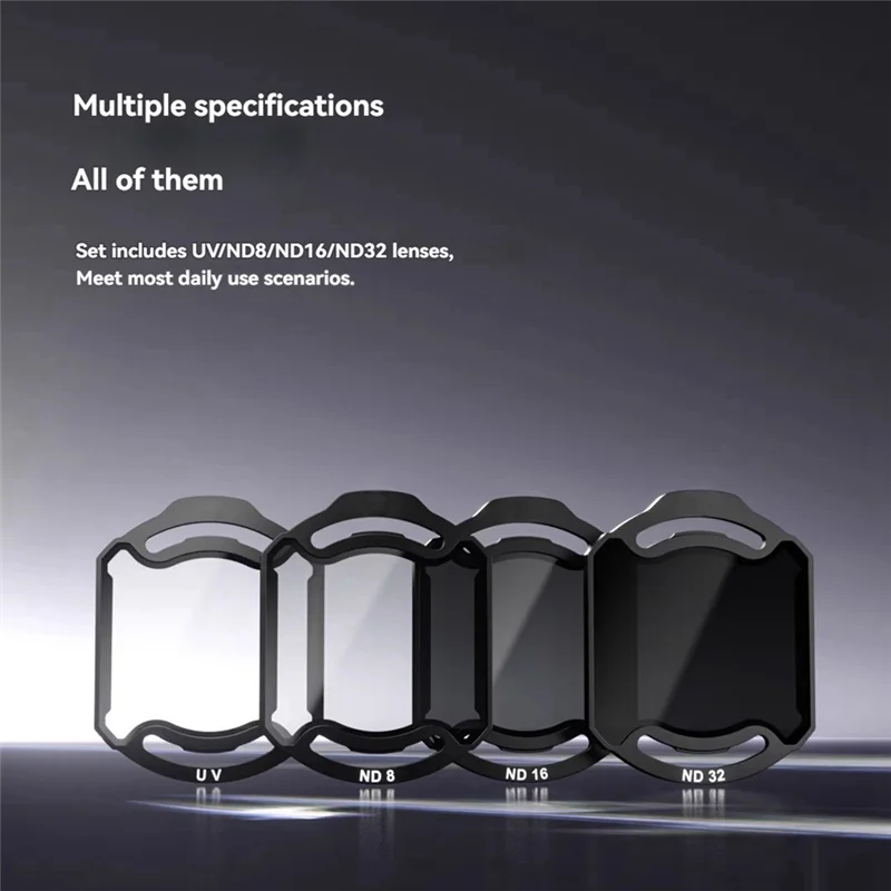 Kit de filtro a92z para dji o4 unidade de ar pro nd 8/16/32 filtro proteção uv à prova de óleo e à prova de arranhões para lente de drone