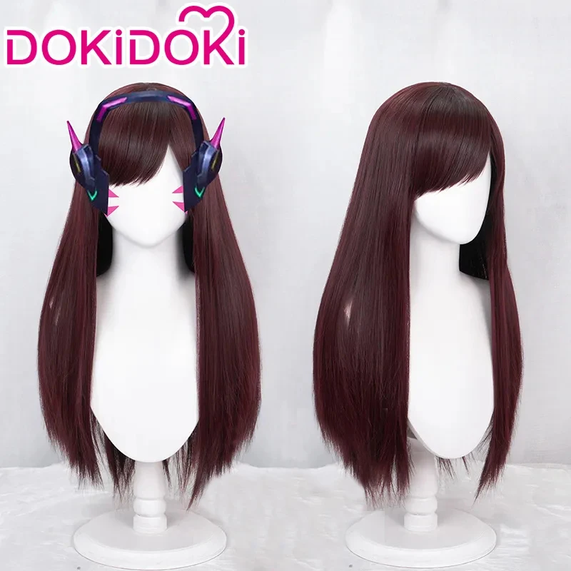 IN STOCK D.Vaa Wig Cosplay Game DokiDoki Cosplay D.Vaa Brown Long Wig Women Hair Heat Resistant Synthetic