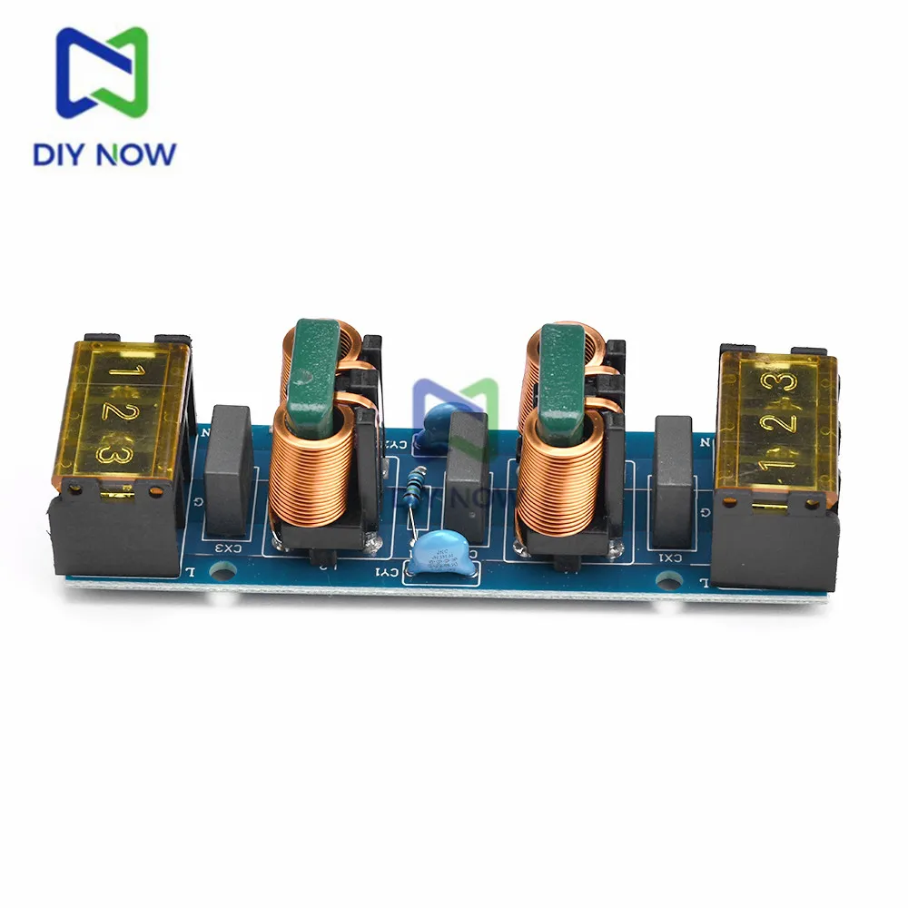 6A 25A voeding EMI-filtermodule Hoogfrequente tweetraps voeding Laagdoorlaatfilterborden