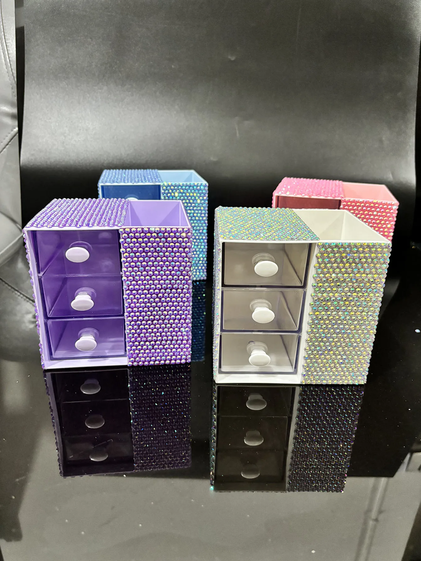

Stick drill drawer desktop cosmetics rack adhesive tape jewelry storage box dressing box pen holder