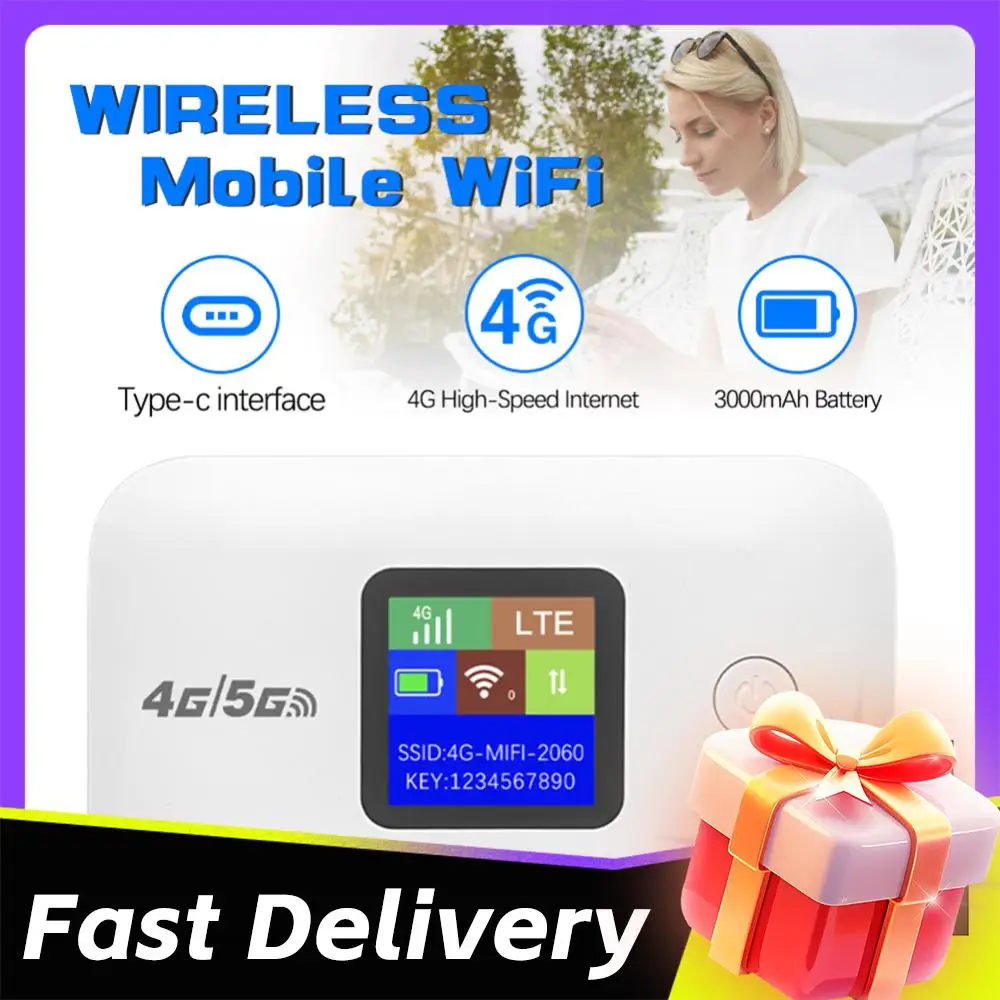 

4G LTE Portable WiFi Hotspot Wireless 150Mbps Hotspot with SIM Card Slot Pocket Mobile WiFi Hotspot Plug & Play for Home Travel