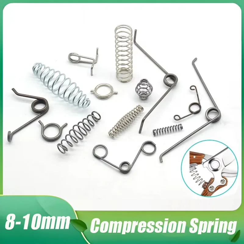 

Quality Steel Compression Spring For Pruner High Elasticity Scissors Springs Accessory 8 10 Sizes Garden Pruning Tool Parts