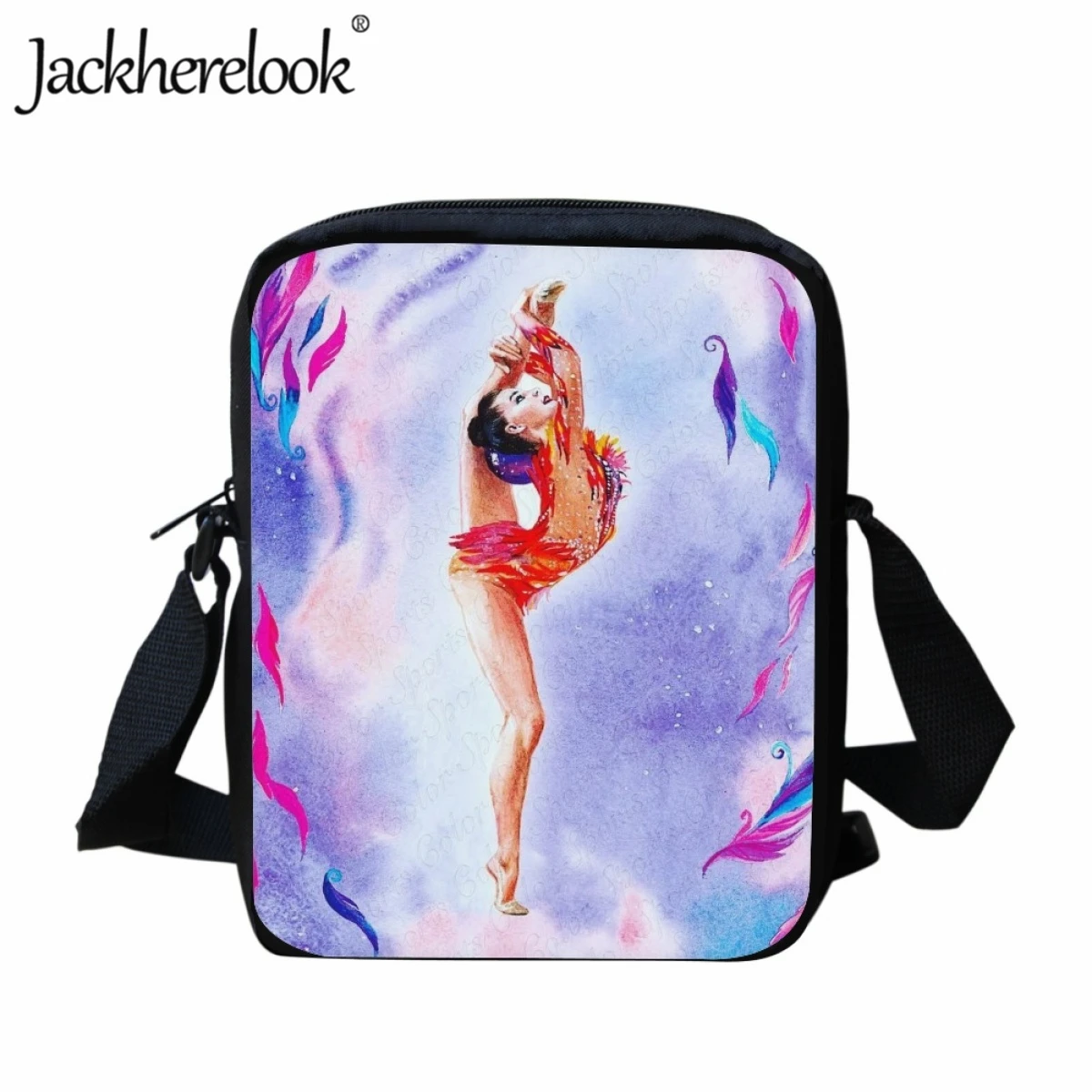 

Jackherelook Children's Schoolbag Pupils Lunch Bag Ballet Dancer Illustration Design Girl's Shoulder Bag Casual Messenger Bag