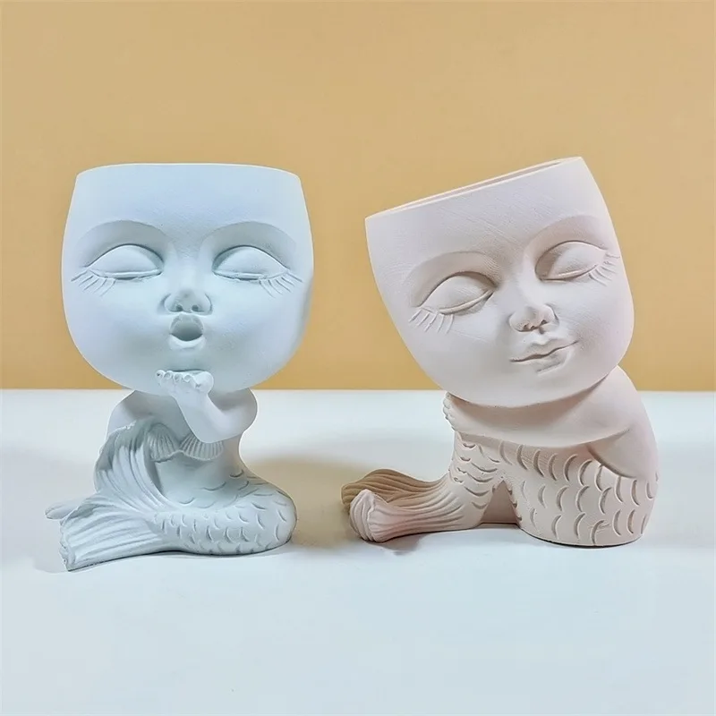 

2PCS Mermaid Series Silicone Mold for Succulent Planters and Home Decor