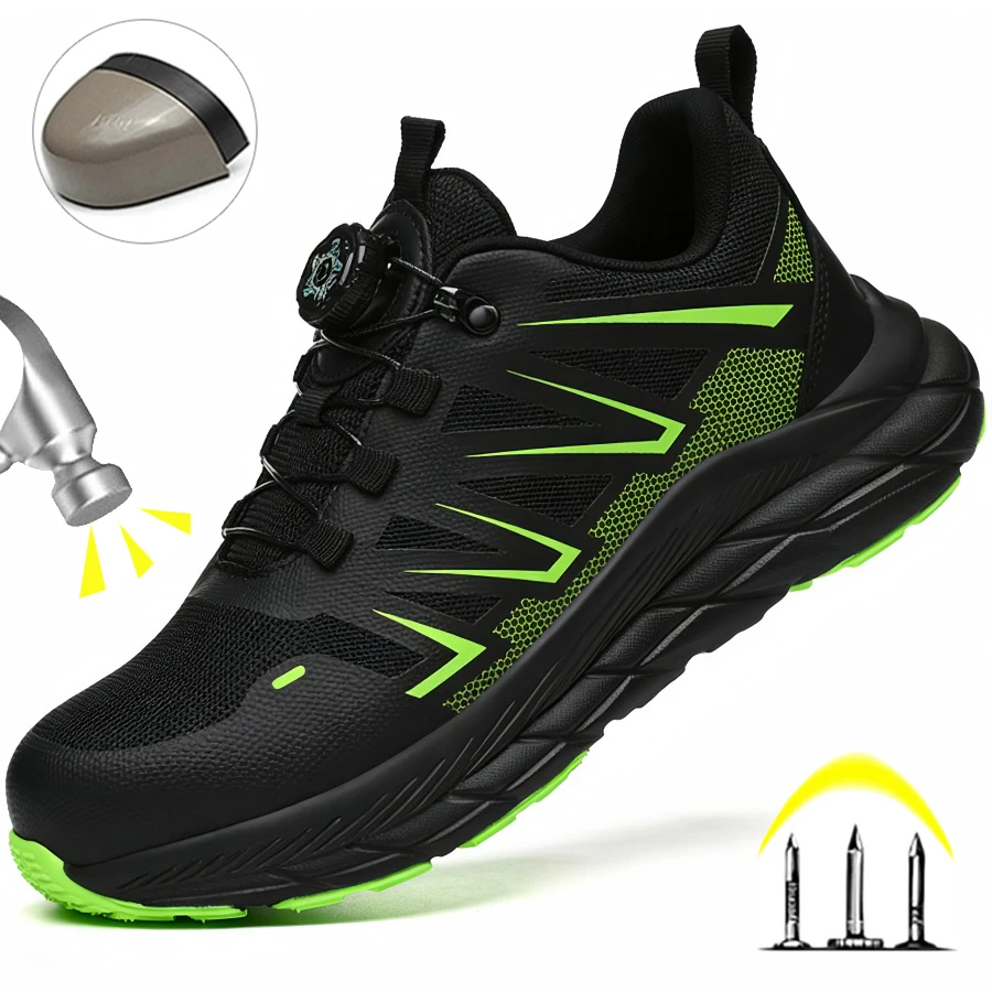 Men Work Safety Shoes Anti-puncture Working Sneakers Male Indestructible Work Shoes Men Boots Lightweight Men Shoes Safety Boots