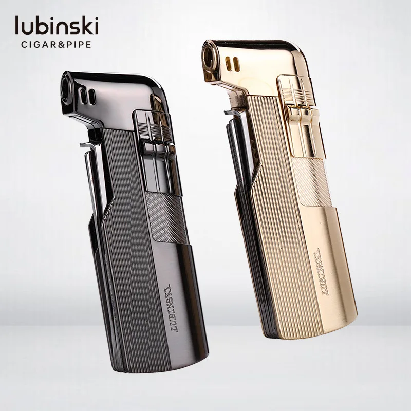 

MultiFunctional Pipe Lighter Zinc Alloy electroplating Oblique Fire Three In One Open Flame Lighter Exquisite Gift Box Packaging