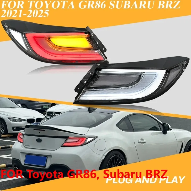 

Для Toyota GR86 Для Subaru BRZ 2021-2025 светодиодные задние фонари правые + левые прозрачные задние фонари
