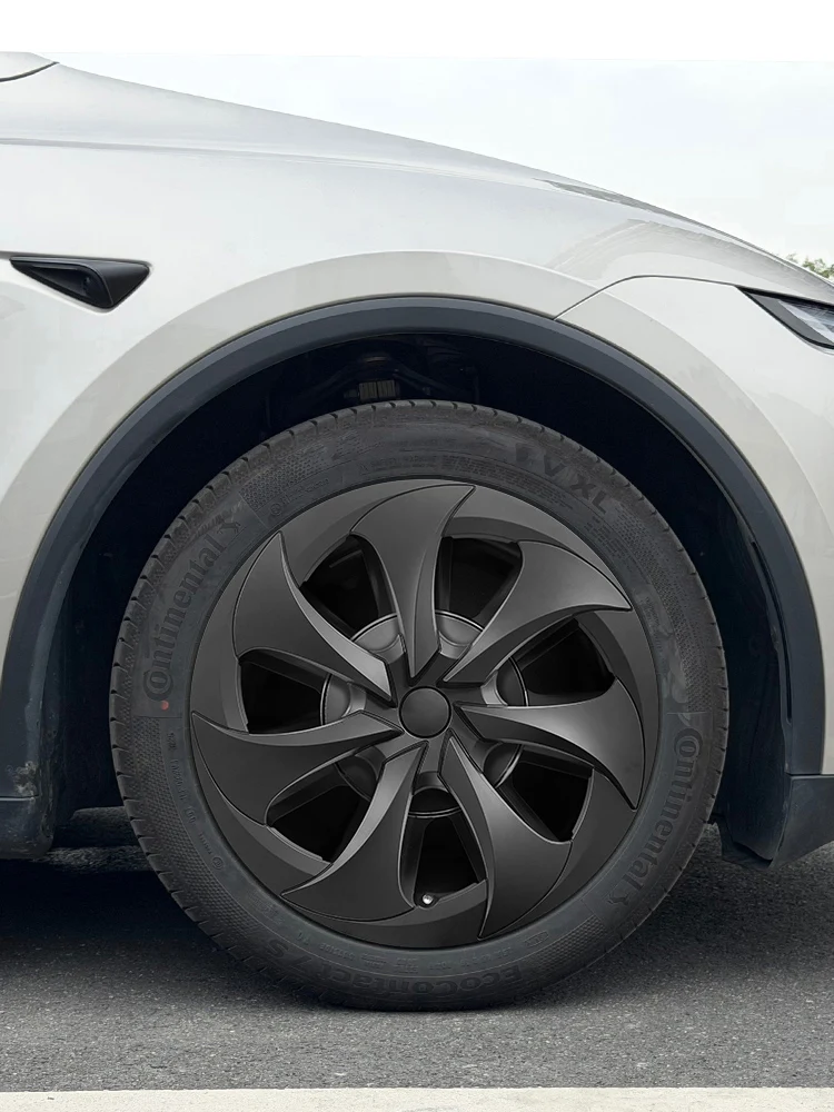 4 Stück 18 Zoll für Tesla Model Y Juniper Standard 18" Lochfelgen 2026-heute Radkappen im Tomahawk-Stil Auto-Radkappe