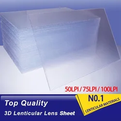 Without Adhesive 30*40cm 10piece 50LPI/75LPI/100LPI 3D Lenticular Sheets 3d Print PET Lenticular Lens