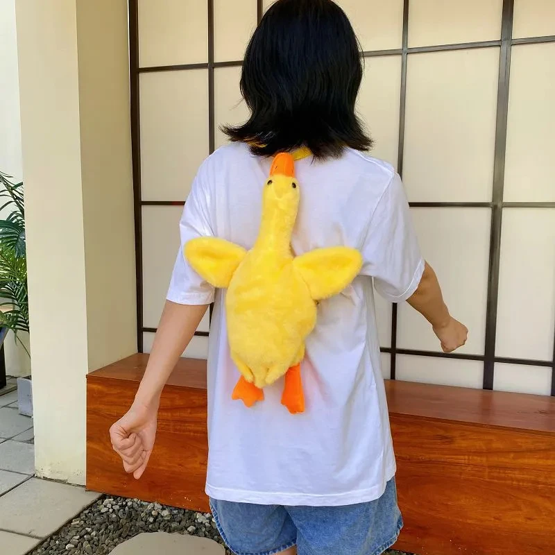 

New Autumn Women Cartoon Cute Shoulder Bag Fashion Net Red Goose Crossbody Bag Doll Duck Mobile Phone Bag