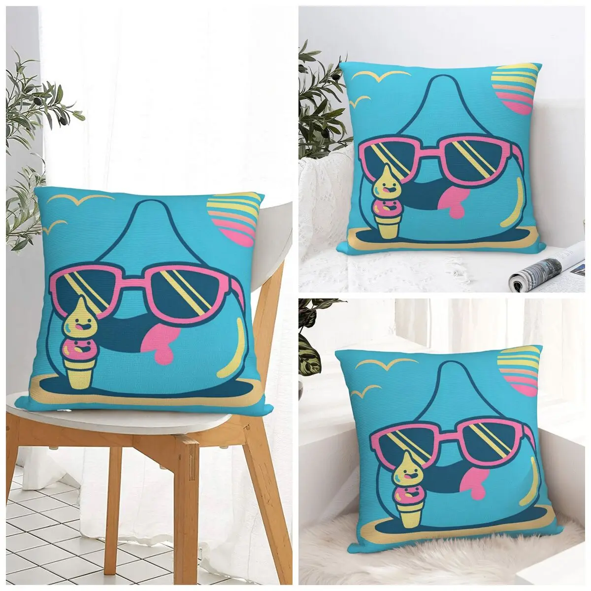 D-Dragon Quest Slime Pillow Cover Soft Pillow Case Cushion Cover Cute Funny Graphic Pillowcases For Sofa Home Decorative