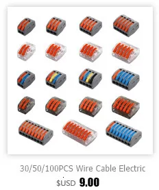 1 Stück eins in mehreren aus Klemmen block Anschluss dose Serie Kabel elektrische Steck verbinder Plug-in spleißbare Splitter Führungs schiene – Detail 22