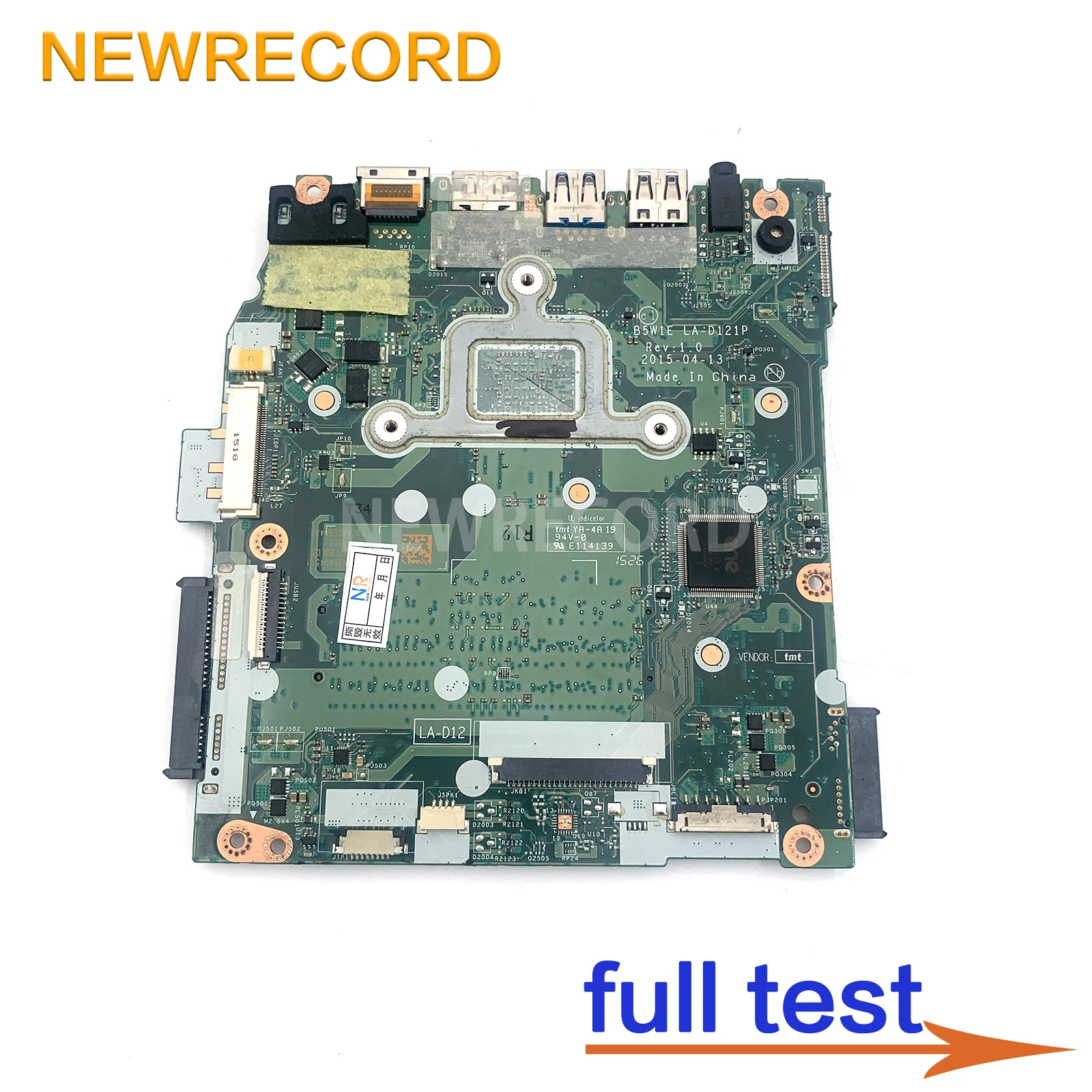 For Acer Aspire ES1-520 ES1-521 ES1-522  Laptop Mainboard B5W1E LA-D121P NBG2K11002 NB.G2K11.002 DDR3 E1-6010 CPU DDR3 100%Test