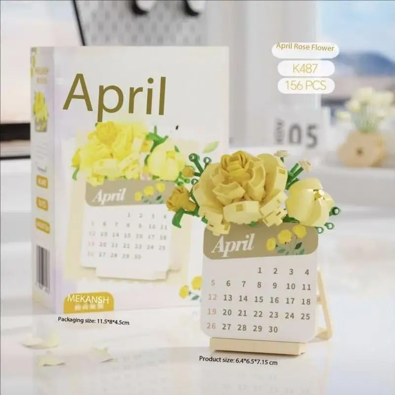 2026 Succulent Plant Building Blocks, 3D Puzzle Calendar - Educational STEM Toys for Girls Kids Students, Creative Desktop Decor