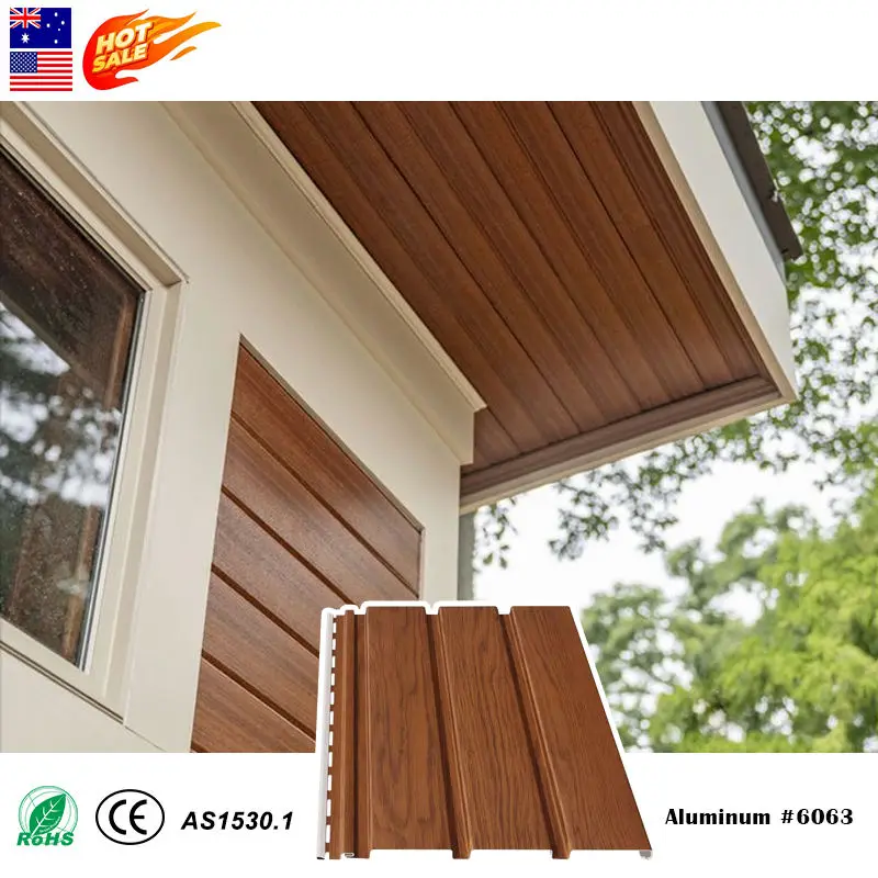 Custom Modern Stylish Portable Baffle Metal New Design PVC Wood Grain Architectural Panels for Interior Building Decoration Alum