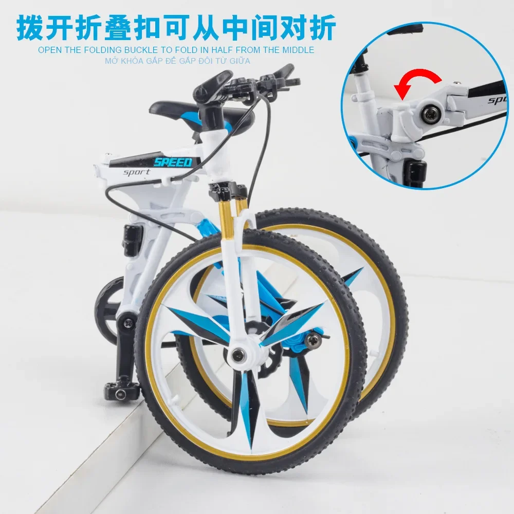 Alloy Folding Bicycle Model, Simulate 1:10, Brinquedos infantis, Presentes, Hobbies, Colecionáveis