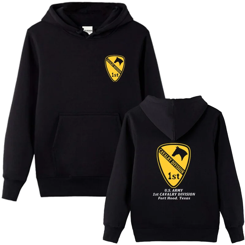 US Army 1st Cavalry Division Veteran Hoodie Cotton Men Pullover Sweatshirts New Oversized Unisex Coat Streetwear