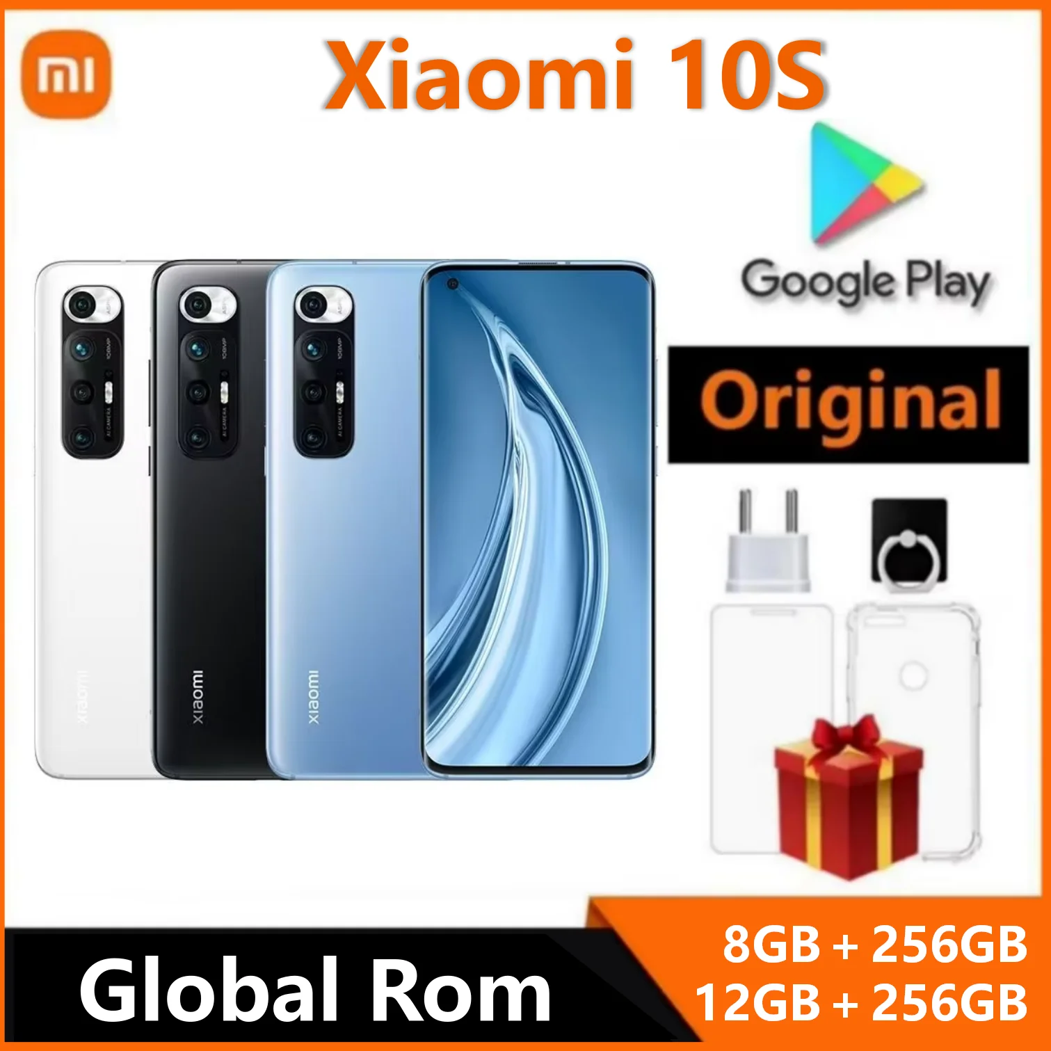 هاتف Xiaomi 10s 5G الذكي RAM 12GB ROM 256GB Qualcomm Snapdragon 870 4780 mAh أندرويد 6.67 بوصة Global Rom 108mp 5G الهاتف الذكي