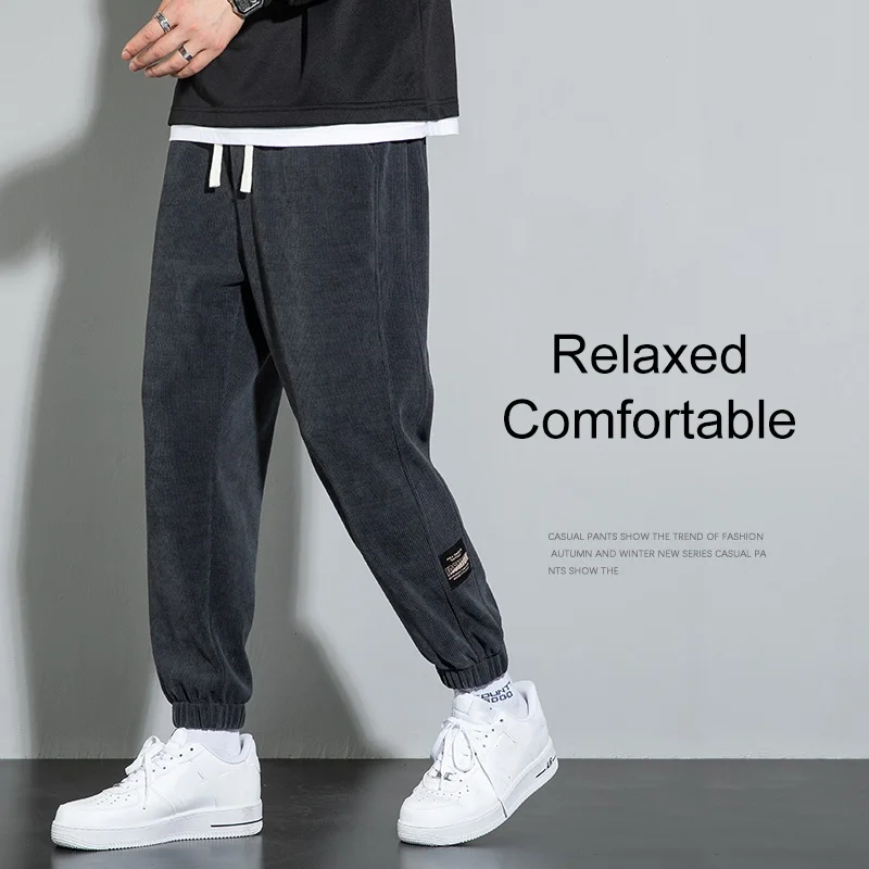 

Мужские модные спортивные брюки в американском стиле, осенне-зимние удобные теплые спортивные штаны, свободные модные повседневные брюки, мужская одежда