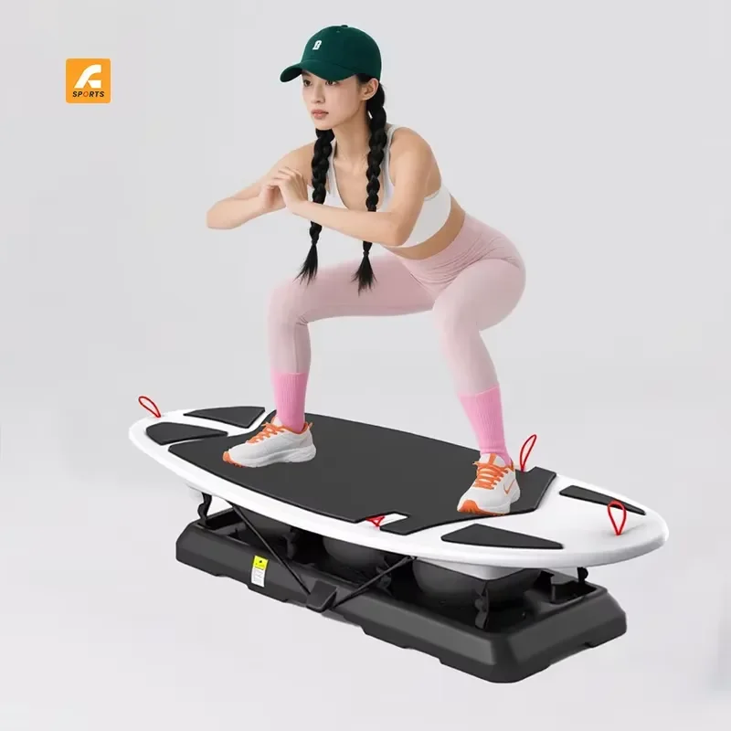 Wooden Pilates Balance Board for Home Gym Core Strength Training Fitness Equipment Yoga Studio Surfboard Land Exercise Tool