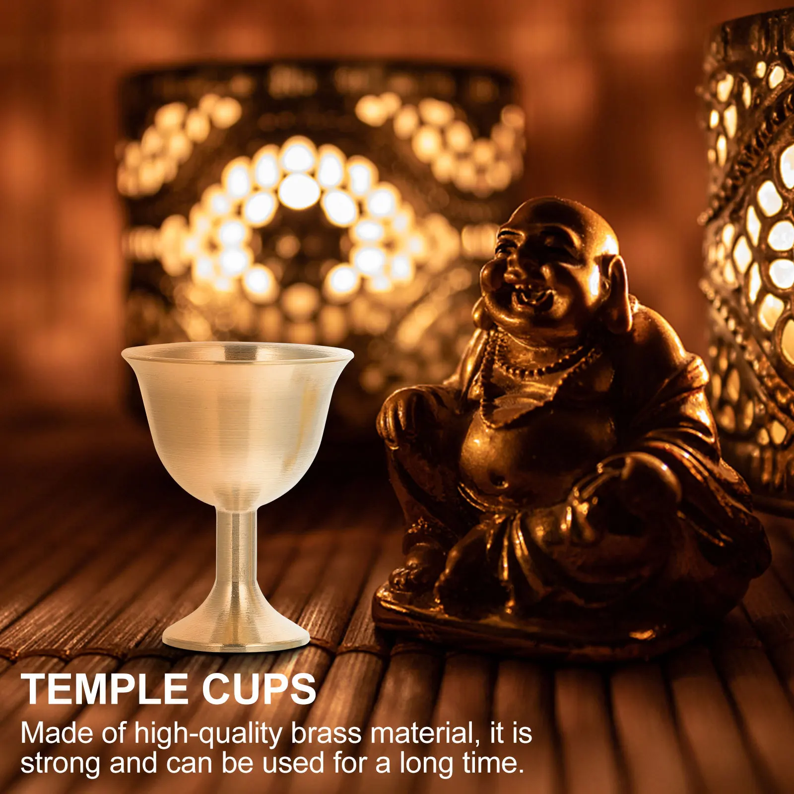 

2Pcs Small Wine Cups Retro Brass Chalice Elegant Temple Cups Multi Purpose Wine Goblet Household Luxury Table Party Brass Goblet
