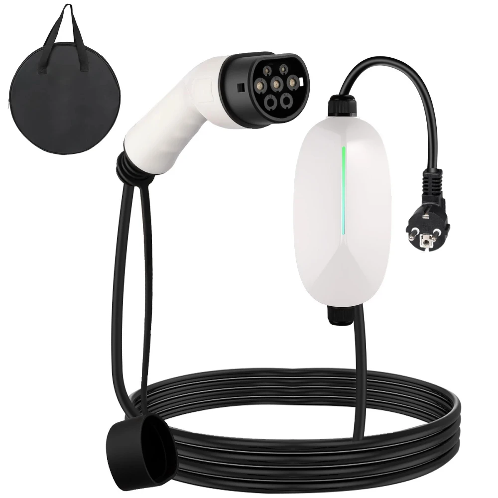 

BERET Portable EV Charger Type2/GBT/Type1 Plug Connector 16A 3.5KW 3.5m/5m Cable Wallbox Charging Station for Electric Vehicle