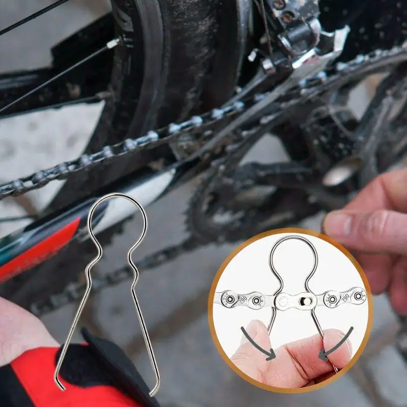 Cierre de cadena reutilizable y fácil de usar, hebilla mágica de cadena de bicicleta de una sola velocidad, cadenas de reparación de división rápida para bicicletas MTB y de carretera
