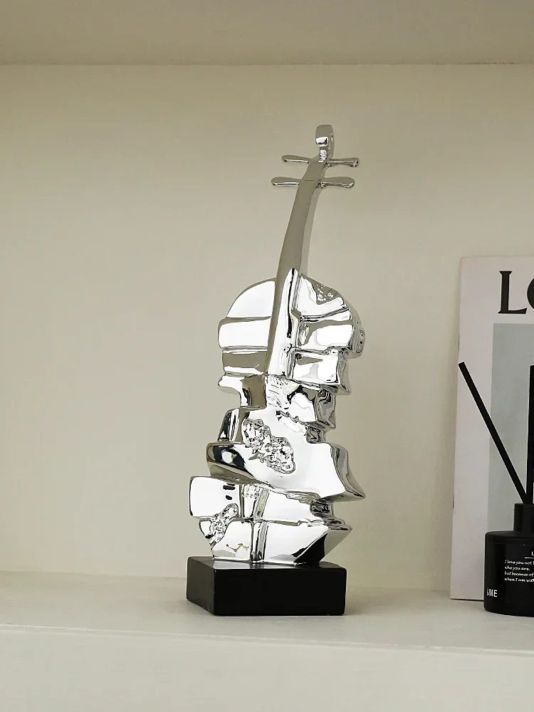 

Creative violin ornaments luxury high-end crafts wine cabinet decorations study office desktop display gifts