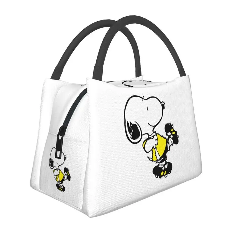 

Cartoon Snoopy Woodstock Anime Dog Insulated Lunch Bag for Women Leakproof Cooler Thermal Lunch Tote Office Picnic Travel