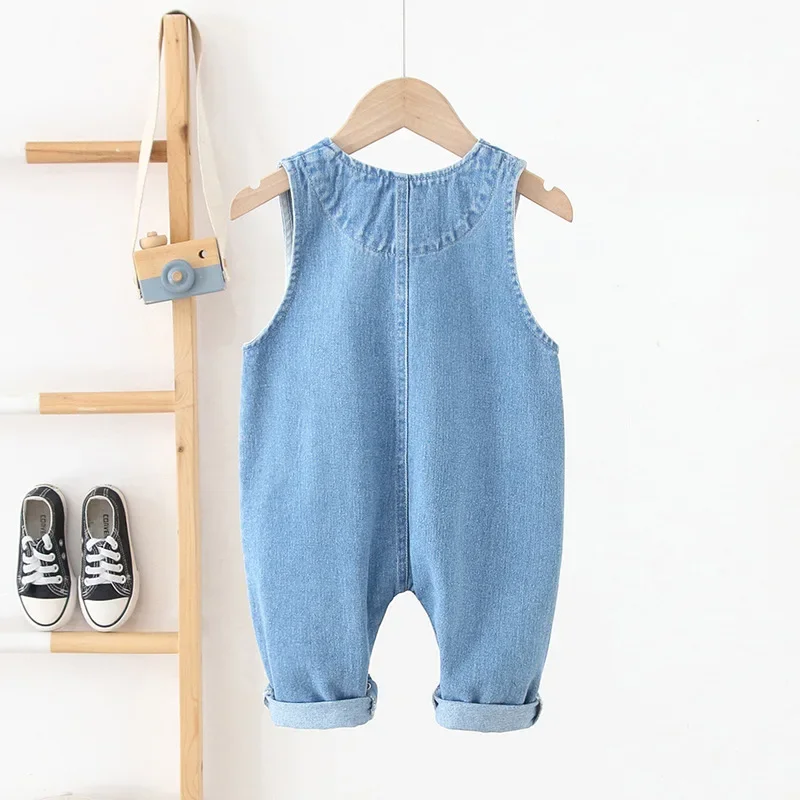 2023 Toddler Infant Boys Long Pants Denim Overalls Dungarees Kids Baby Boy Jeans Jumpsuit Clothes Clothing Outfits Trousers