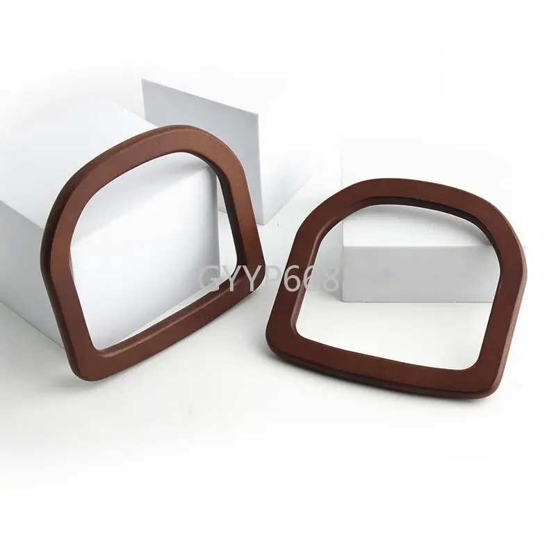 

2-10PCS Square Wooden Handles For Women Replacement Purse Kiss Clasp Frame Handbag Shoulder Portable Bags DIY Sewing Accessories