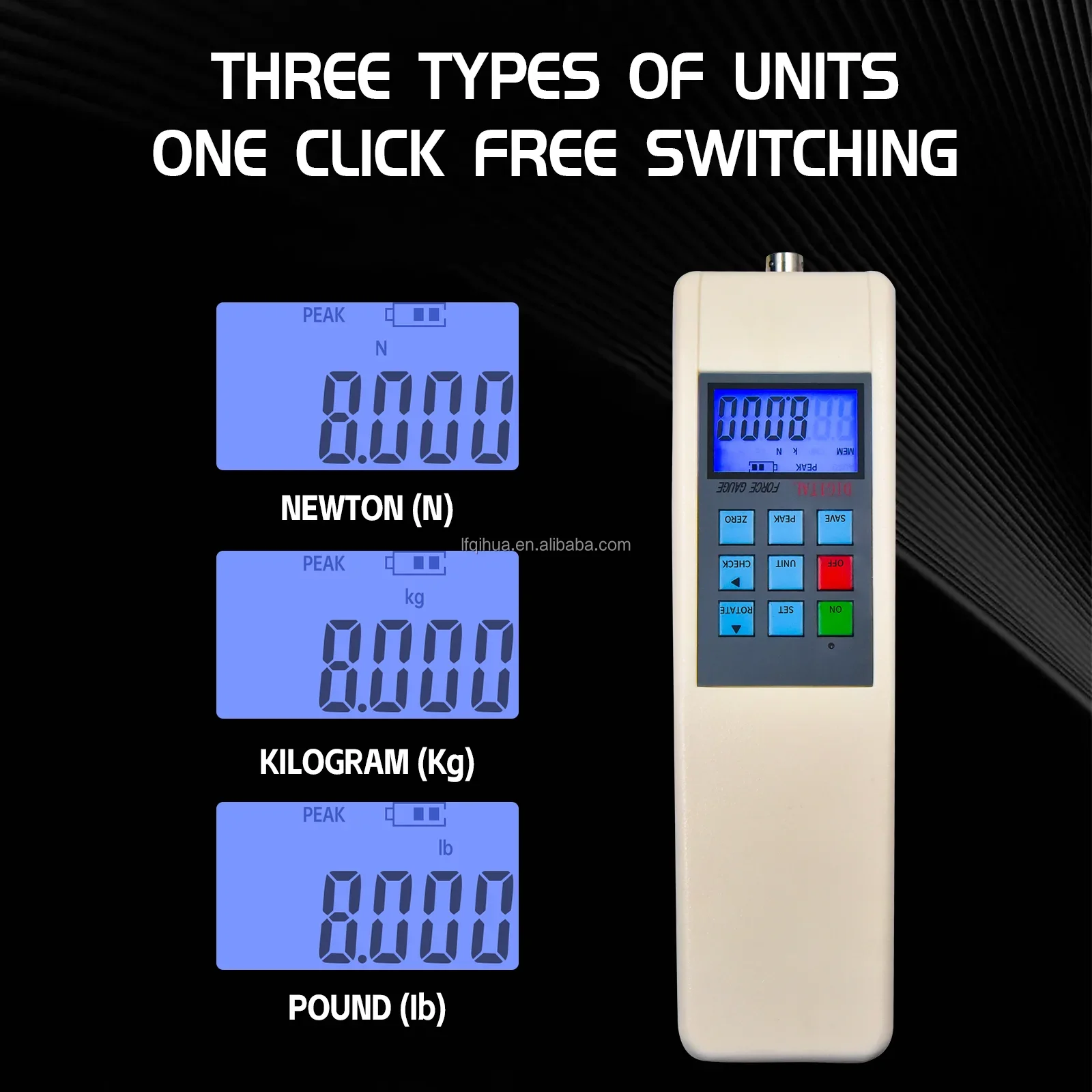 Portable Wireless 500N Digital Dynamometer 0.5% Accurate Push Pull Force Gauge with 1 Year Warranty for Precision Measurements