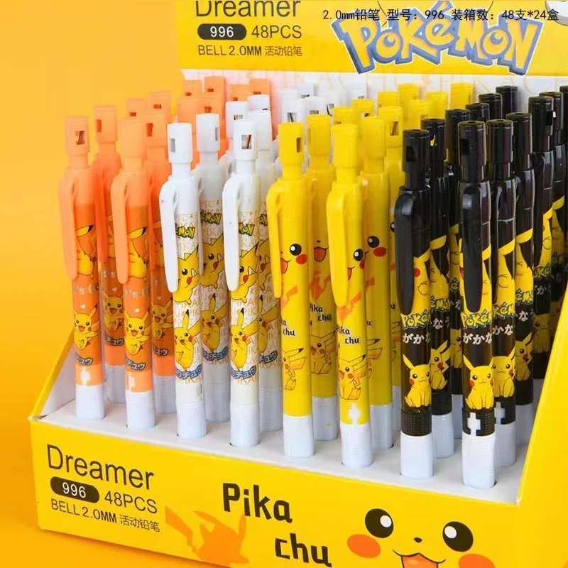 

48pcs/lot Kawaii Pokemon Mechanical Gel Pen Cute 2.0mm Pencil Promotional Gift Office School Supplies