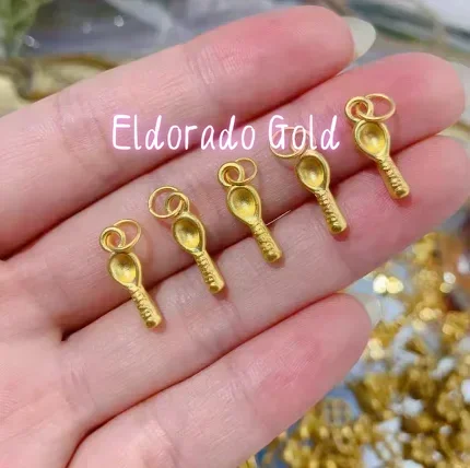 

Eldorado Gold trendy jewelry 999 real gold spoon fine gold pendants 24k pure gold jewelry accessories