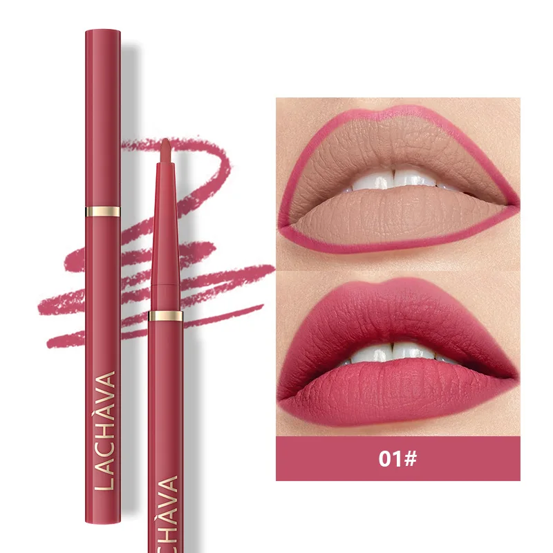 Waterproof Matte Lip Pencil Long Lasting Lip Liner Moisturizing Lip Balm Non-stick Cup Lipstick Lips Makeup Cosmetics for Women.