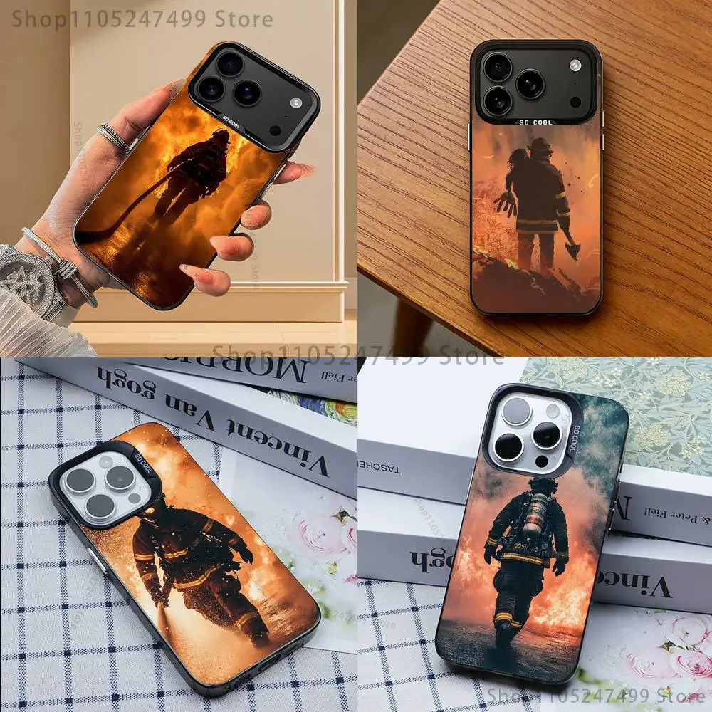 

Fire Safety Firefighter Phone Case Black case for iPhone17,16,15,14,13,12,Pro,Max,Plus,E,SE4,Air,Mini