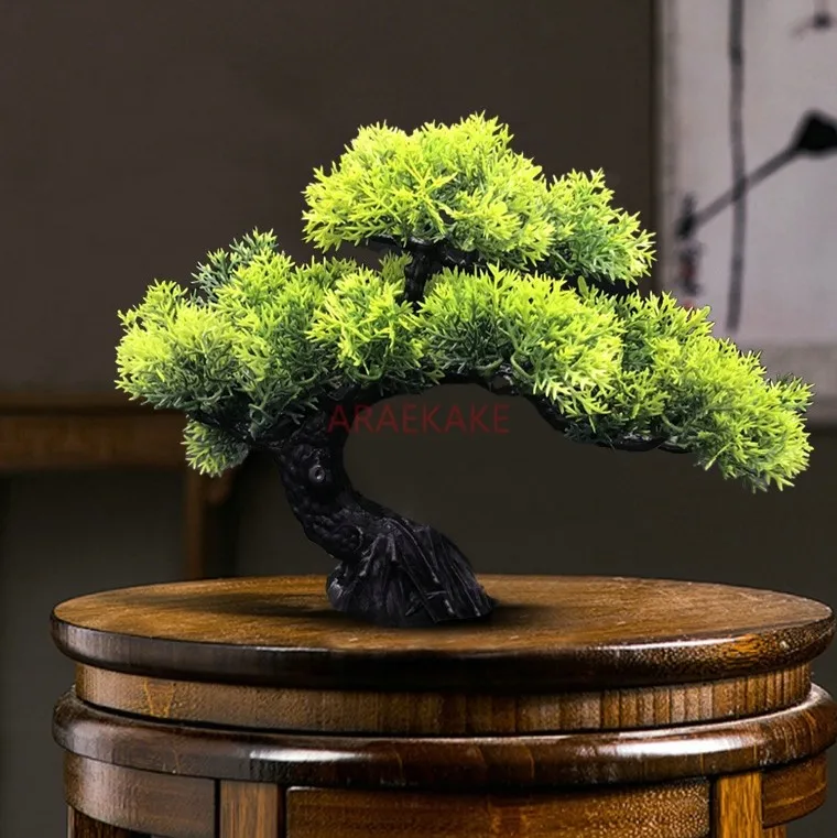 Simulated Welcome Pine, Green Plants, Leaves, Potted Plants, Fake Pine Trees, Props, Bonsai Decorations - Image 5