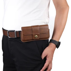 Leather Phone Belt Clip Case Men Waist Bag For Xiaomi 13 Lite 13T 12T 11T,Redmi Note 12 11 10 9 Pro 12S 11S 13C 9S Holster Pouch