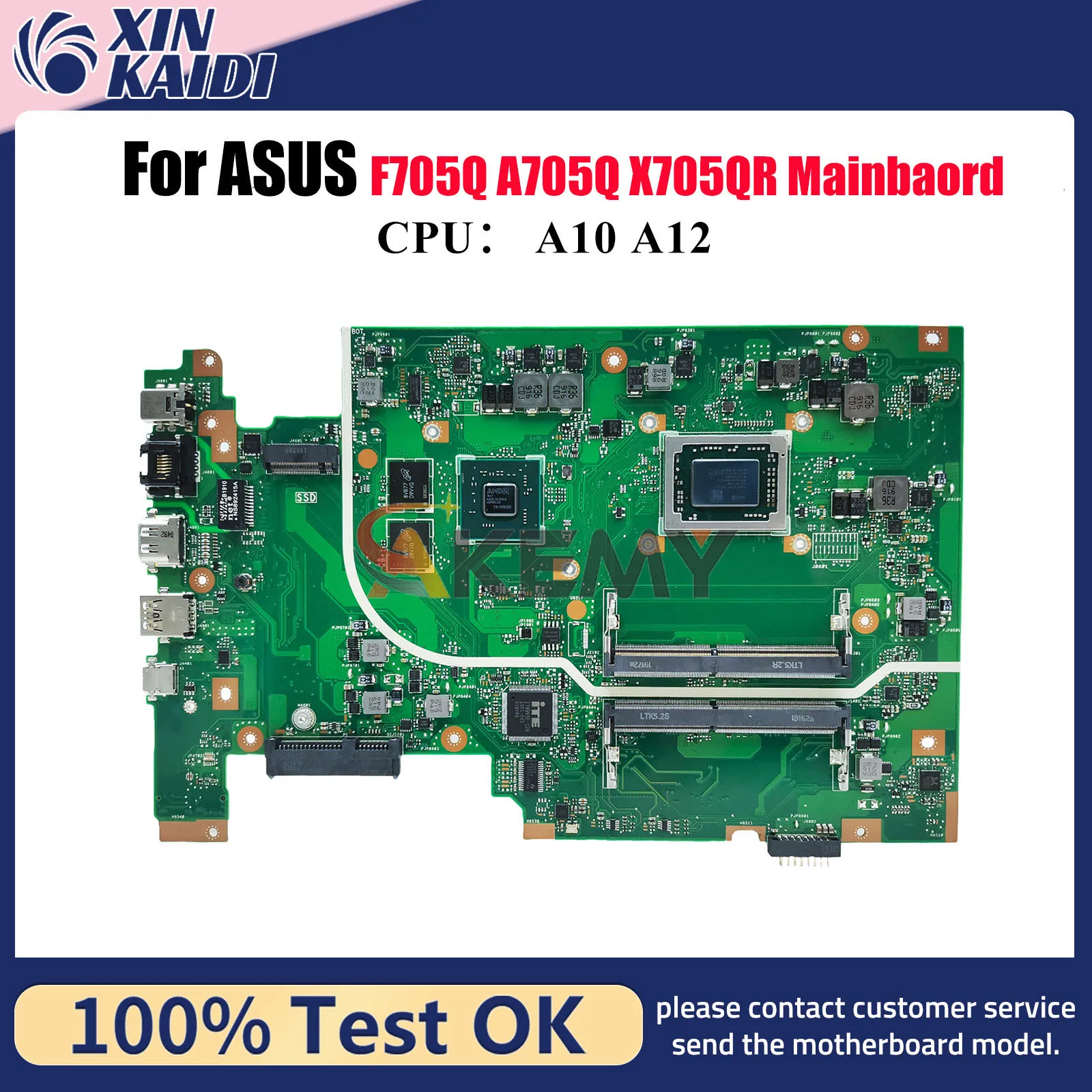 

X705QA Материнская плата для ноутбука ASUS VivoBook A705Q F705Q X705Q X705QR Материнская плата для ноутбука с процессором A10 A12 100% тестирование ОК быстрая доставка