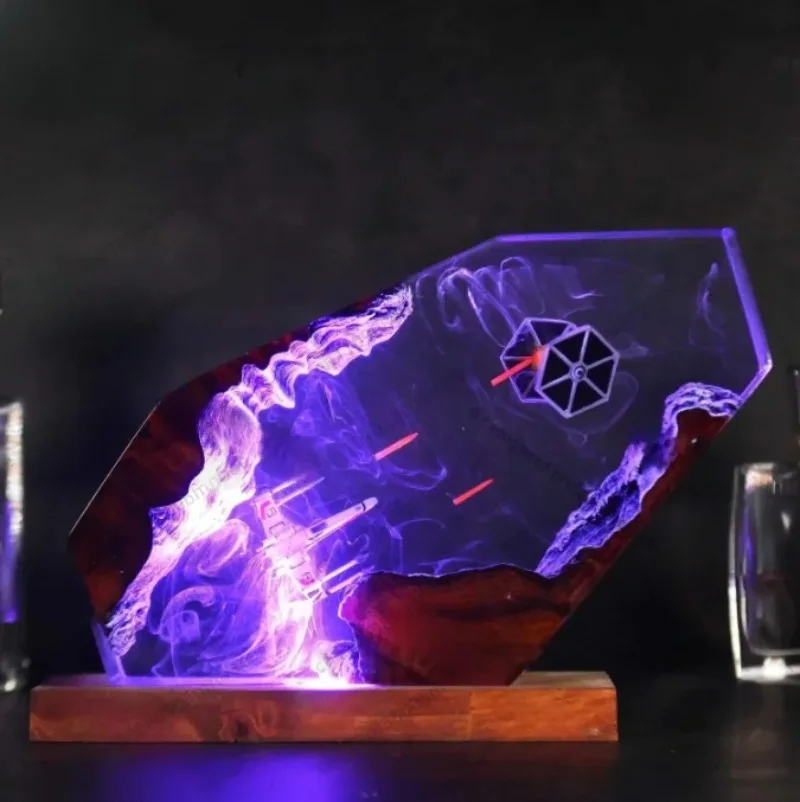 Galaxy series resin lamp unique room decoration gift ornament
