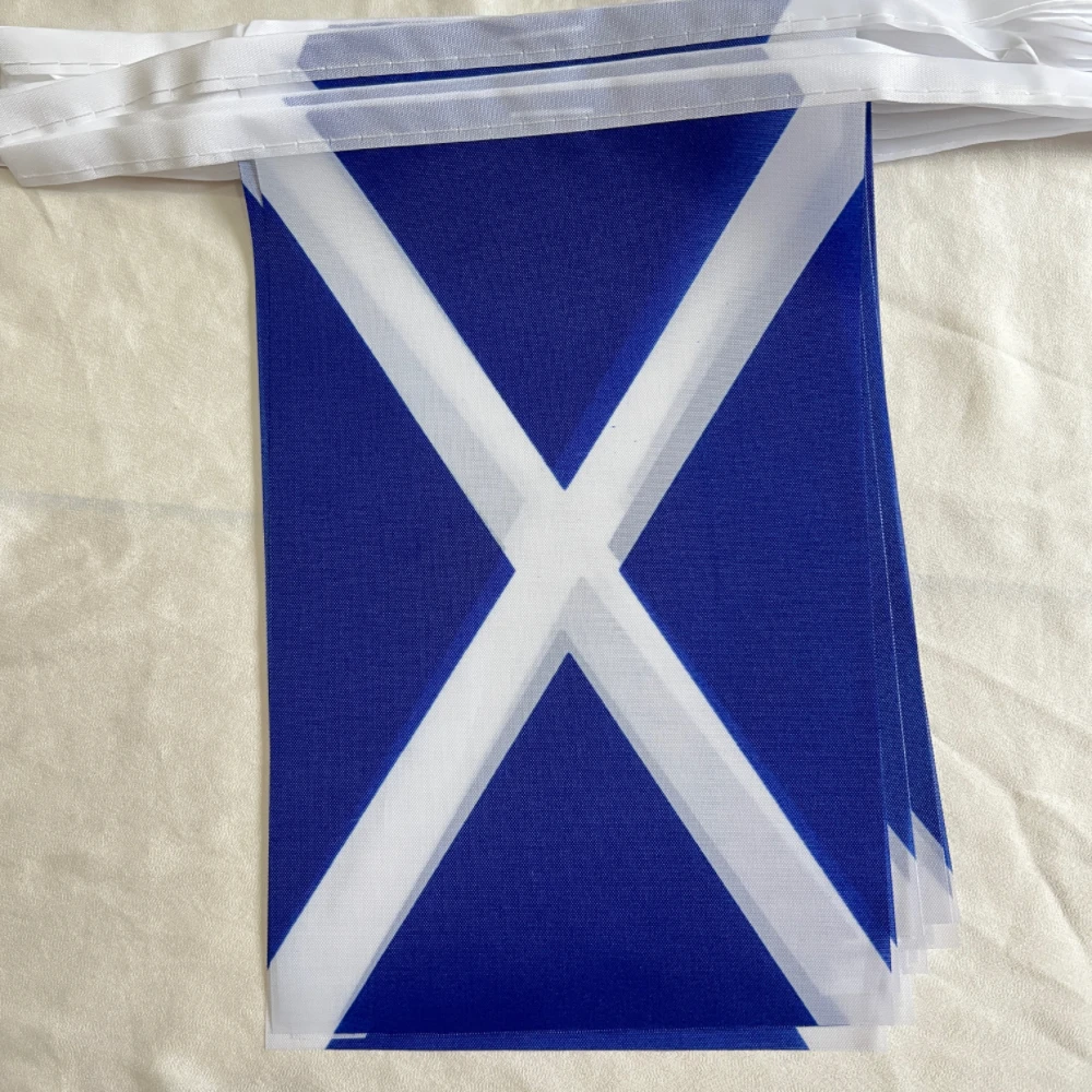 YIXIN 20 Pcs Scottish National Flags 14X21CM Hanging Bunting Banner Flag  Party Event Sports Celebration Decoration Home Decorat