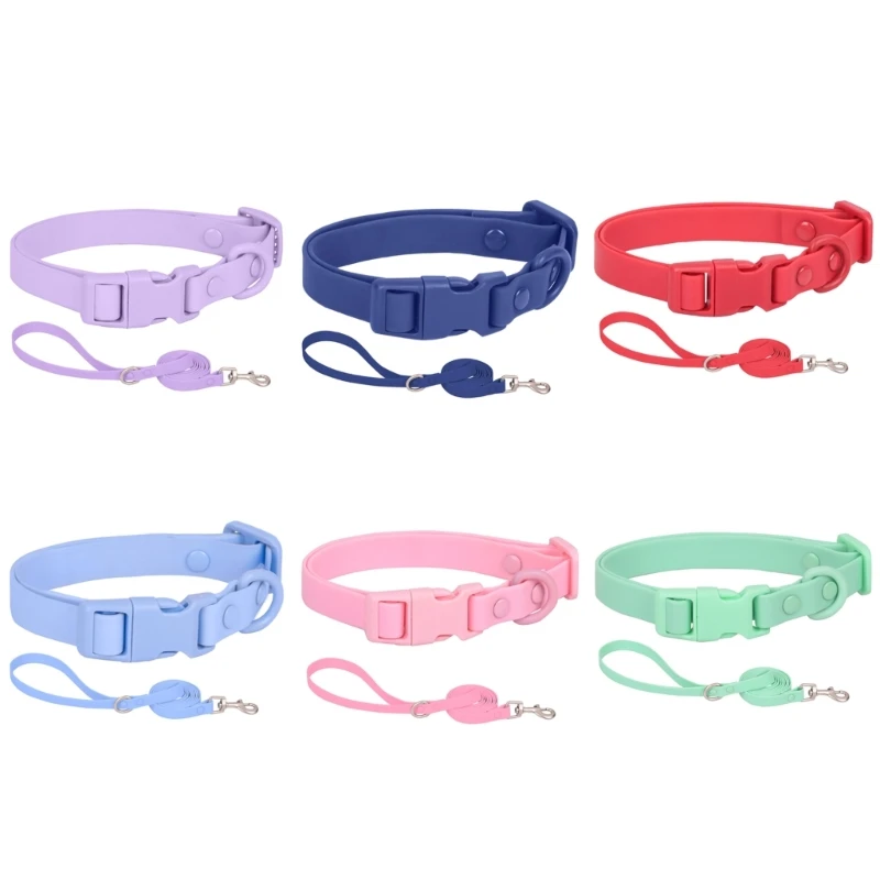 

Waterproof Large Dog Collar Macaron Color Adjustable Durable Dog Training Collar for Walking Training Pet Drop shipping