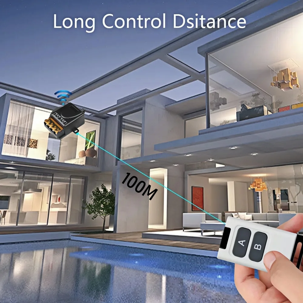 433 MHz Wireless RF Fernbedienung Schalter AC 110 V 220 V 240 V 30A Relais Empfänger DIY für Fabrik Bauernhof Büro Pumpe LED Licht Motoren